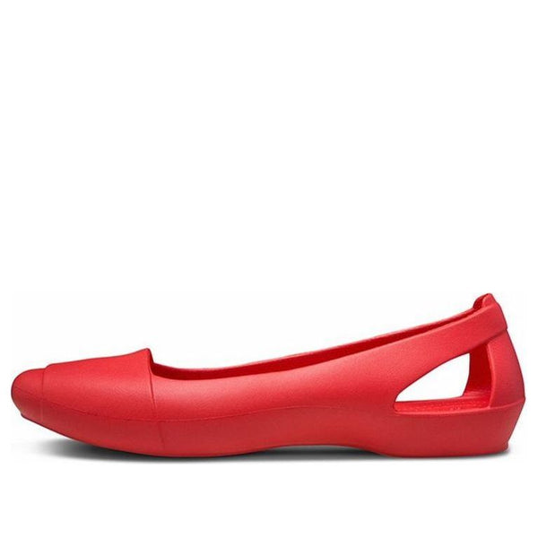 Сандалии flat red sandals Crocs, красный