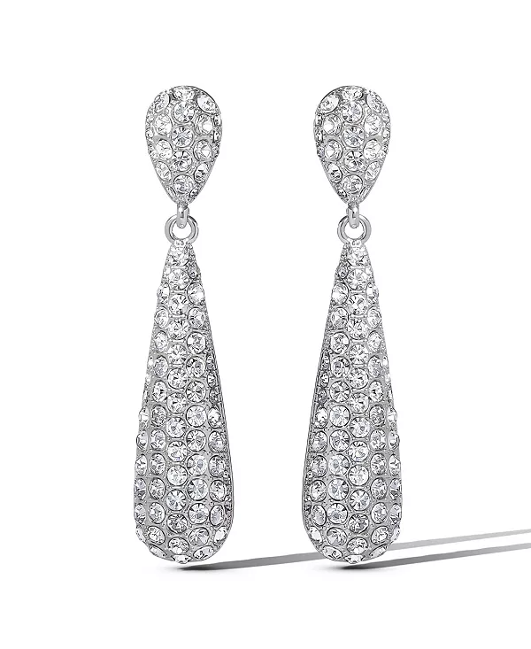 

Серьги-Капли с кристаллами Jessica Simpson, silver