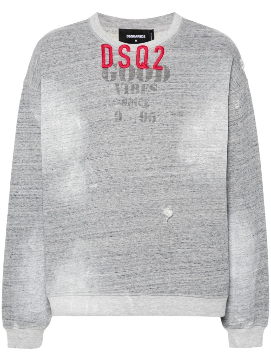 

DSQUARED2 толстовка с эффектом потертости, серый