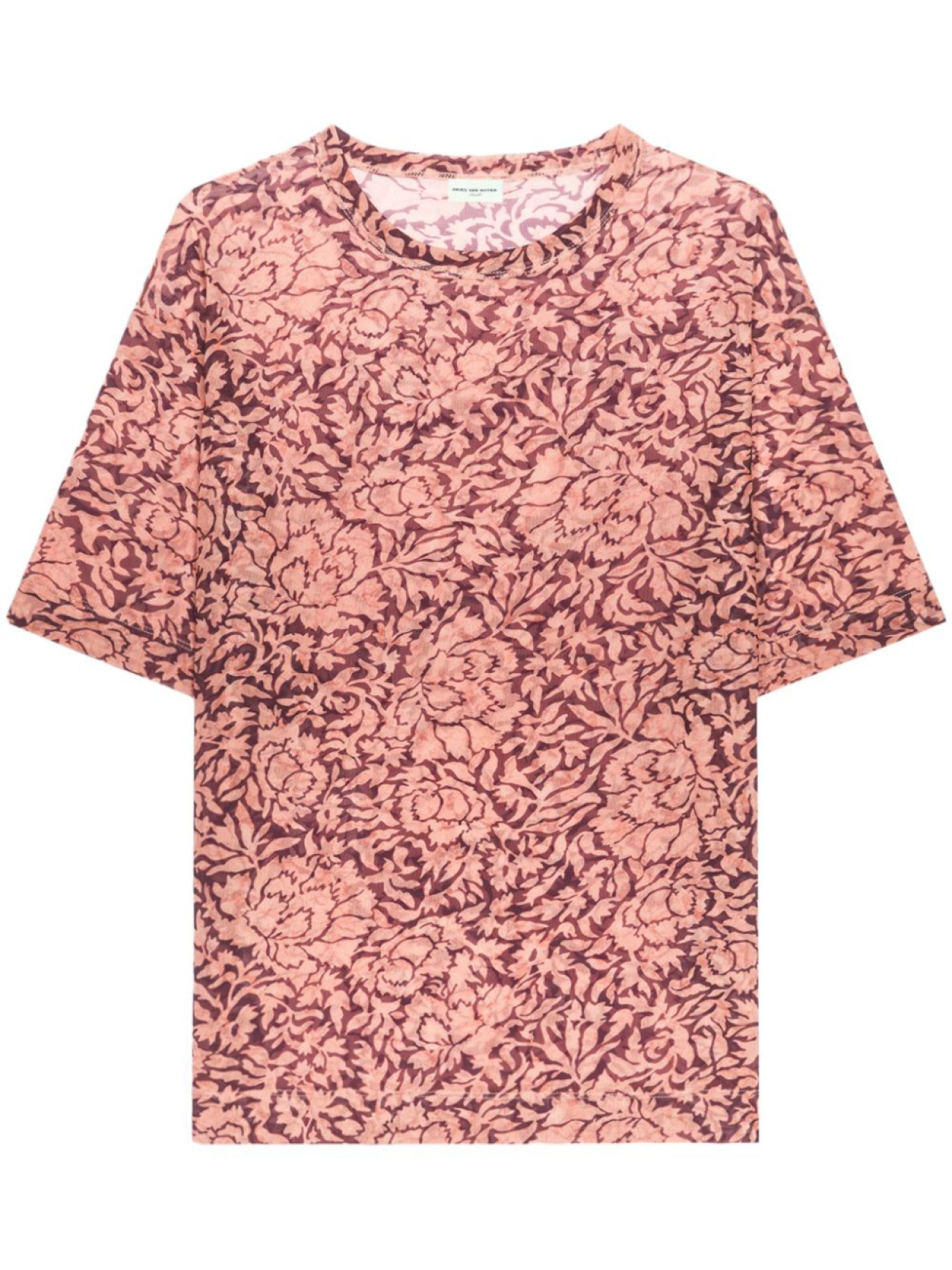 

DRIES VAN NOTEN футболка с цветочным принтом, розовый