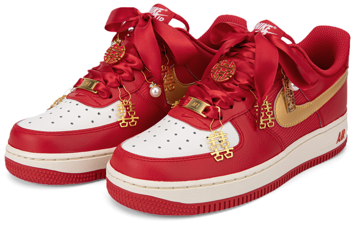 

Кроссовки Nike Air Force 1 Skateboard Shoes Unisex Low-Top Red