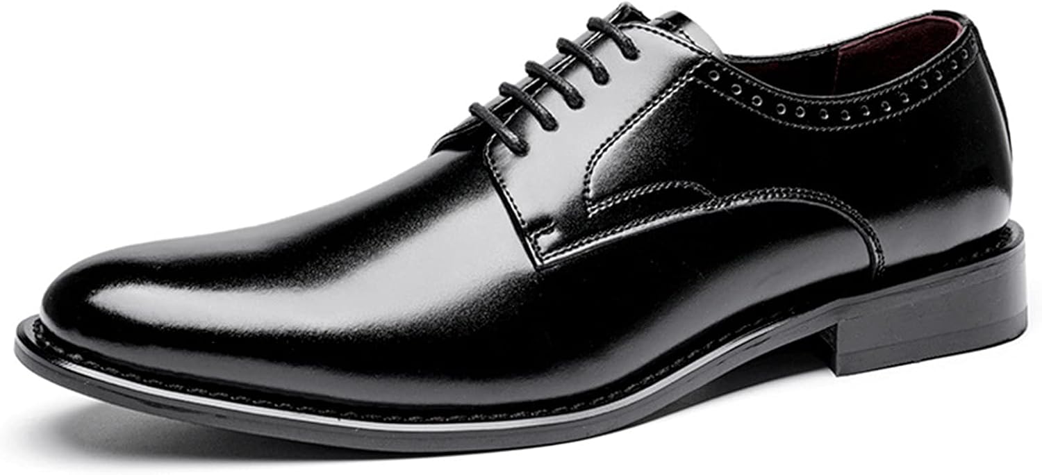 

Мужские туфли WKNBEU, оксфорды, классические дерби на шнуровке, черные - US8.5-9/UK7.5-8/EU41