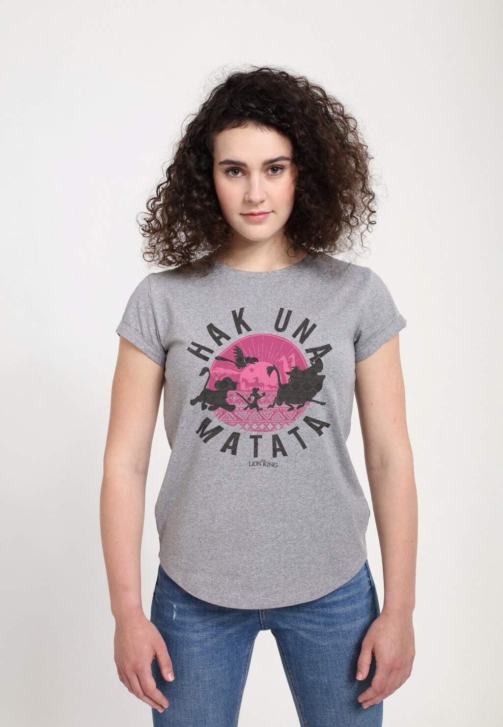 

Футболка с принтом The Lion King Time Disney, цвет melange grey