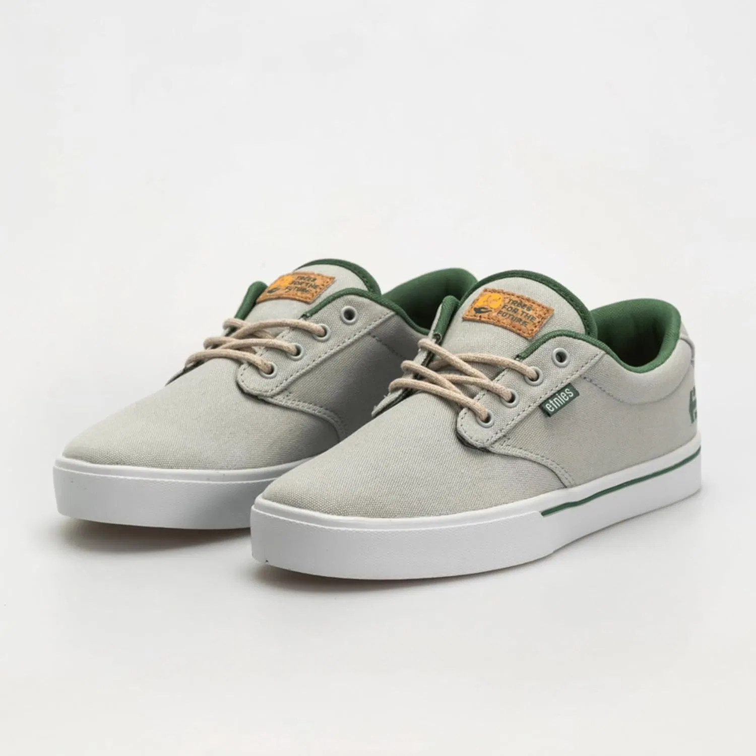 Кроссовки для скейтбординга Etnies Jameson 2 Eco, Grey/White/Green — фото 3