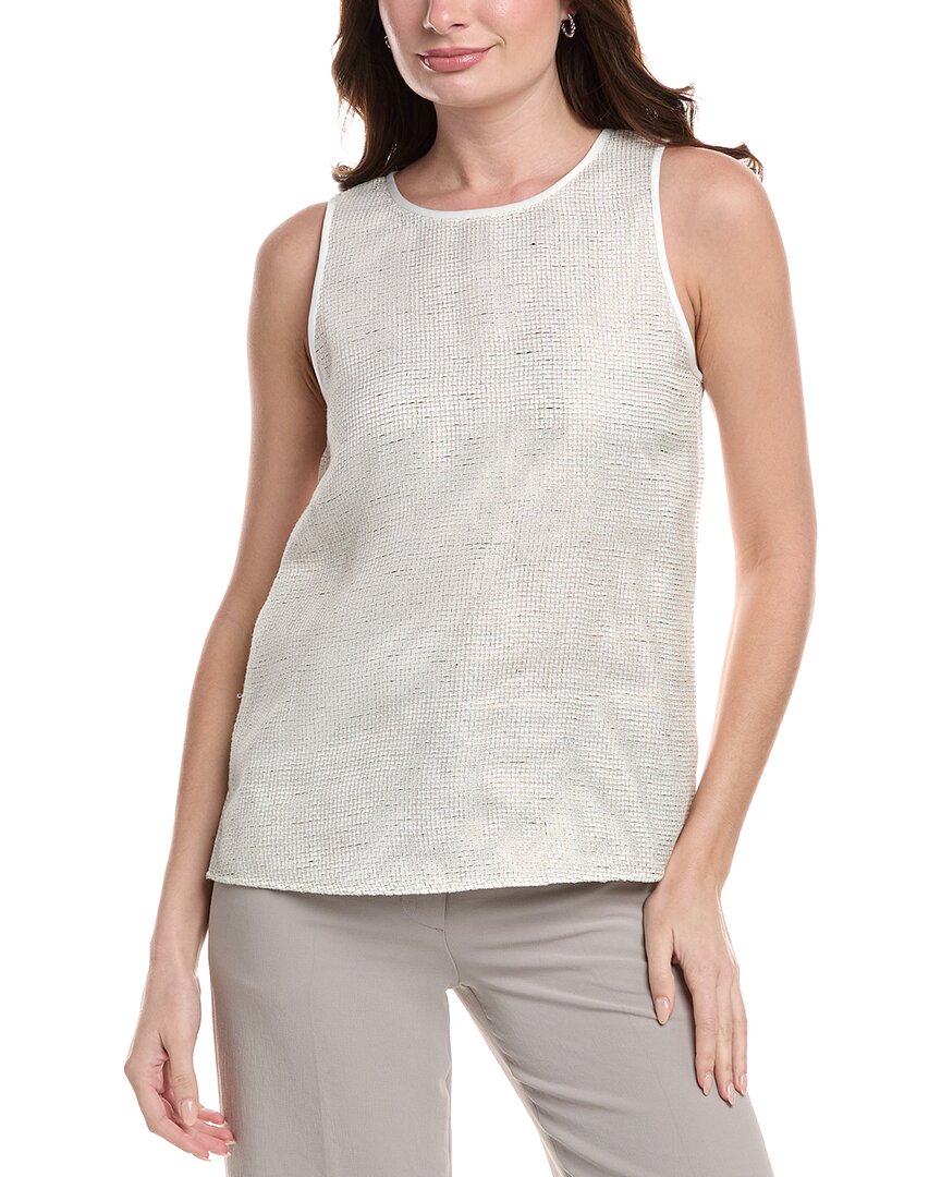 

Lafayette 148 New York Льняной топ, белый