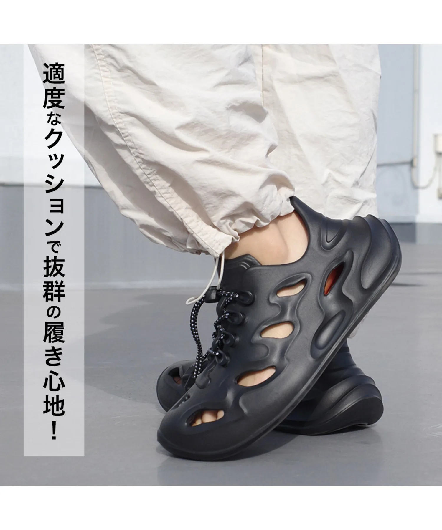 Мужские спортивные сандалии AmiAmi для активного отдыха чёрные — фото 4