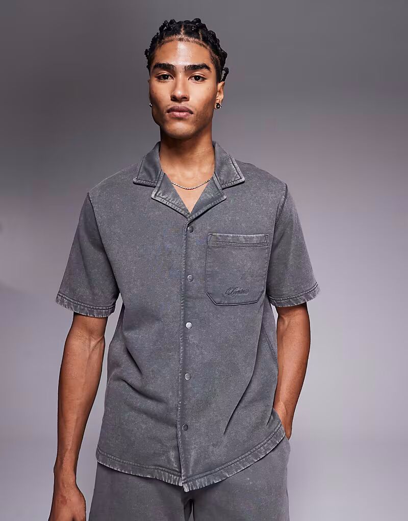 

Рубашка с короткими рукавами River Island черного цвета