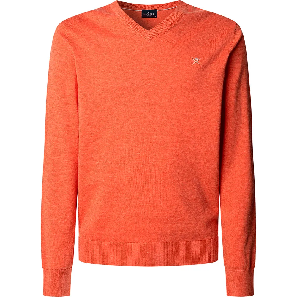 

Свитер Hackett Cotton Silk V Neck v neck, оранжевый