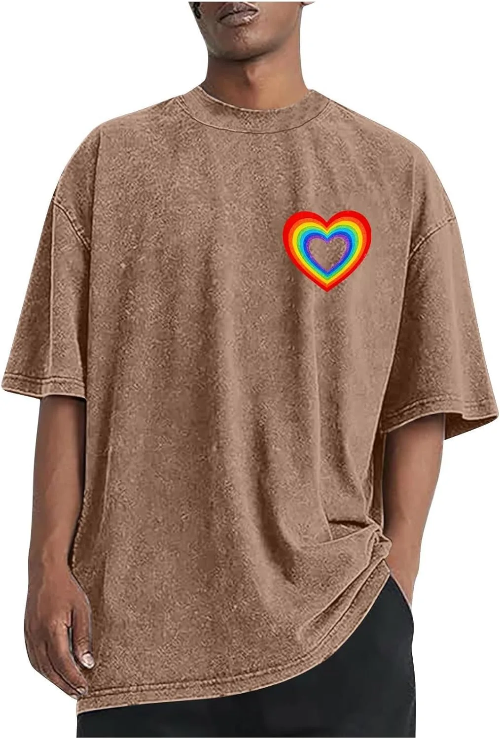 

Мужская футболка с коротким рукавом Love Heart Printed Tee, S-5XL