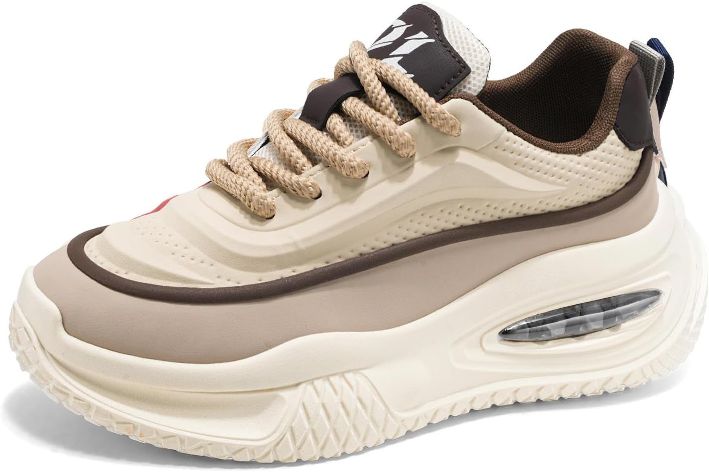 

Мужские кроссовки Exusiai с массивной подошвой, модные, дышащие, нескользящие, для ходьбы, занятий спортом, школы, тенниса и путешествий, белый