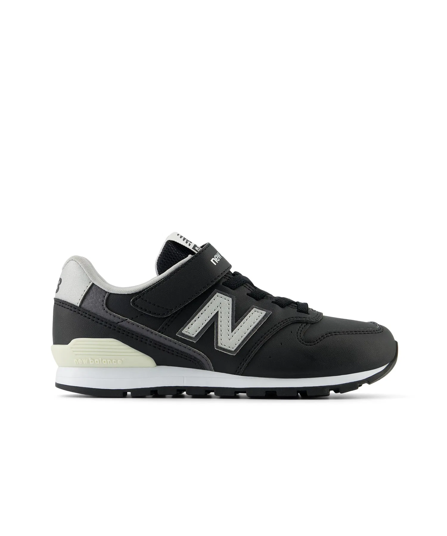 Детские кроссовки New Balance YV996 из искусственной кожи бело-чёрные — фото 2