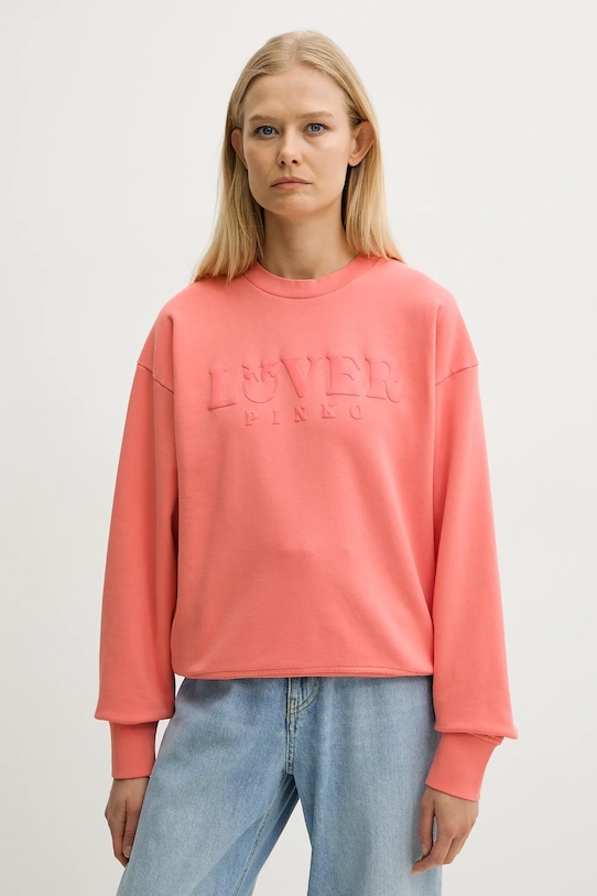 

Хлопковая толстовка Pinko, розовый