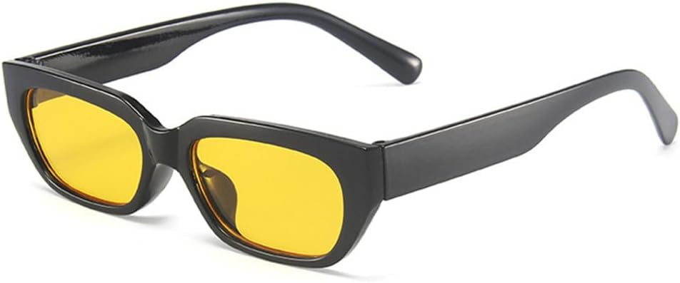 

Популярные модные солнцезащитные очки в форме «кошачьих глаз» конфетных цветов с защитой от УФ-излучения UV400 для женщин, с прозрачными линзами цвета «океан» TYUVIVO, Black Yellow