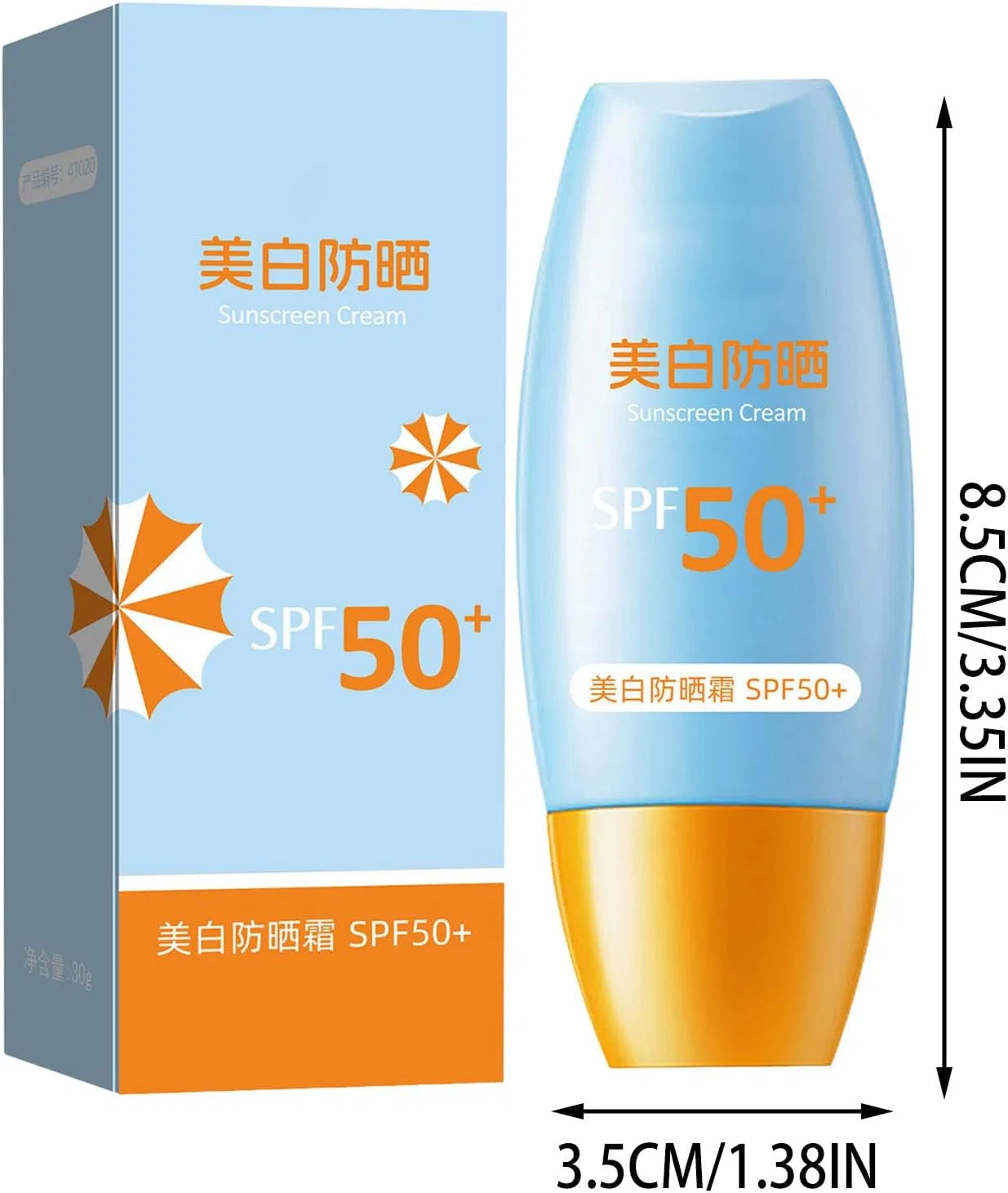 Солнцезащитный крем-праймер SPF50+ PA+++ Derma Cosmetics, голубой Generic — фото 2