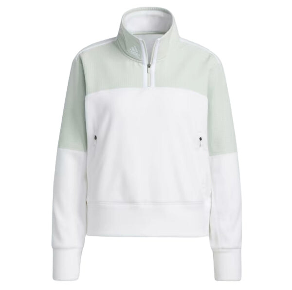 

Куртка Флисовая куртка с застежкой-молнией 1 4 Adidas, белый