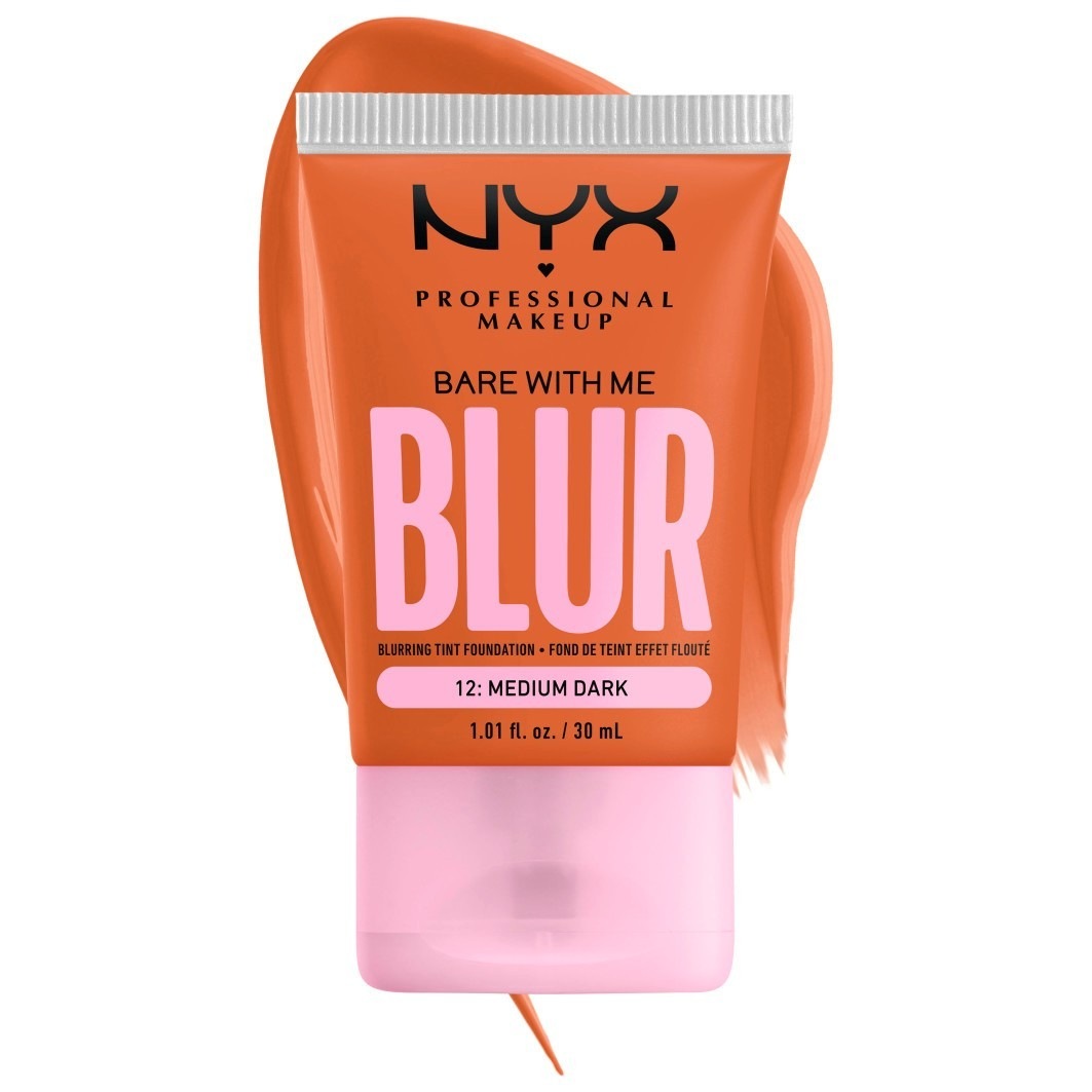 Тональный крем для лица bare with me blur skin tint Nyx Professional Makeup, medium warm, объем 30 мл — фото 3