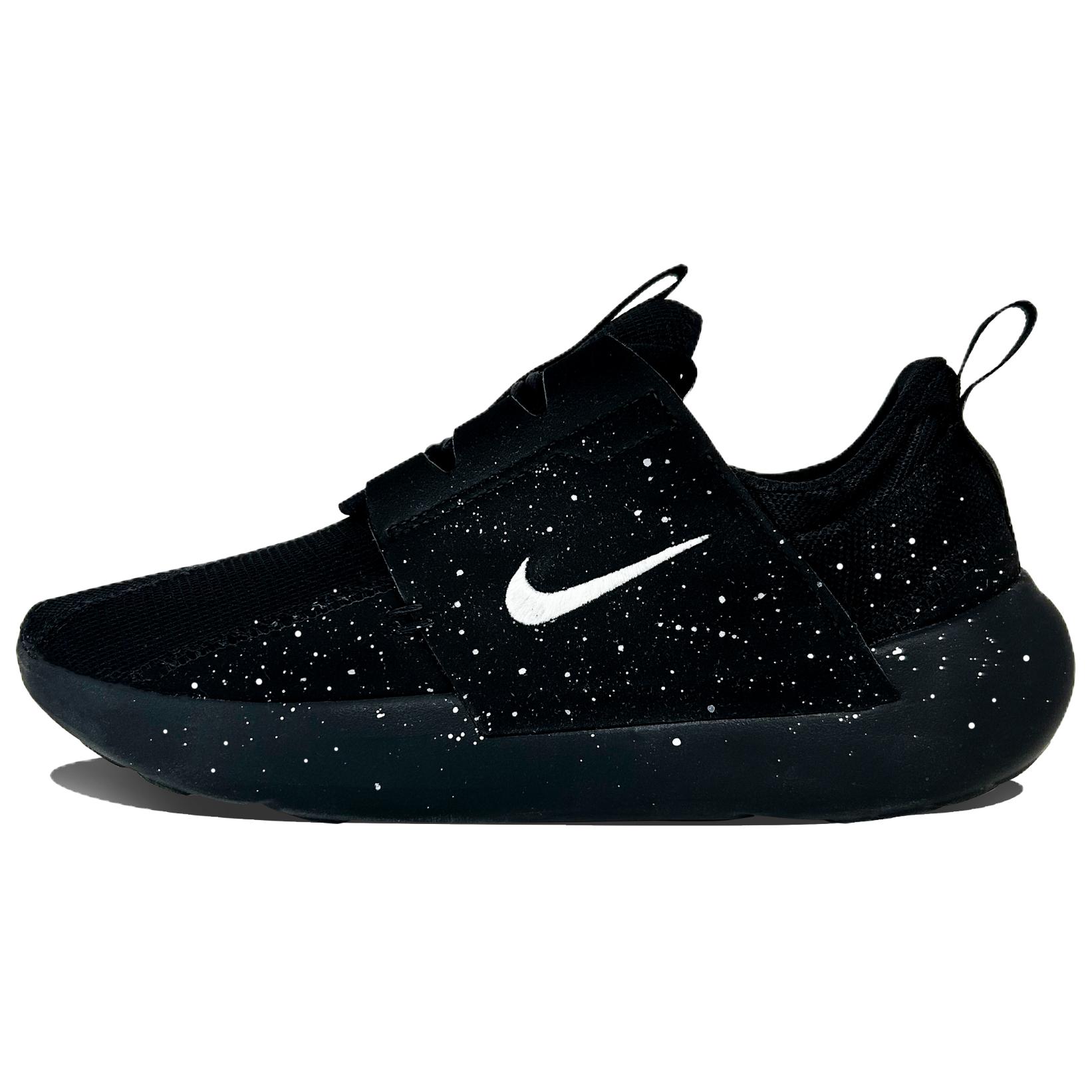 

Nike Кроссовки E Series AD Commute, черные, с эффектом чернильных брызг, с дышащей сеткой, низкие, повседневные, мужские, черные