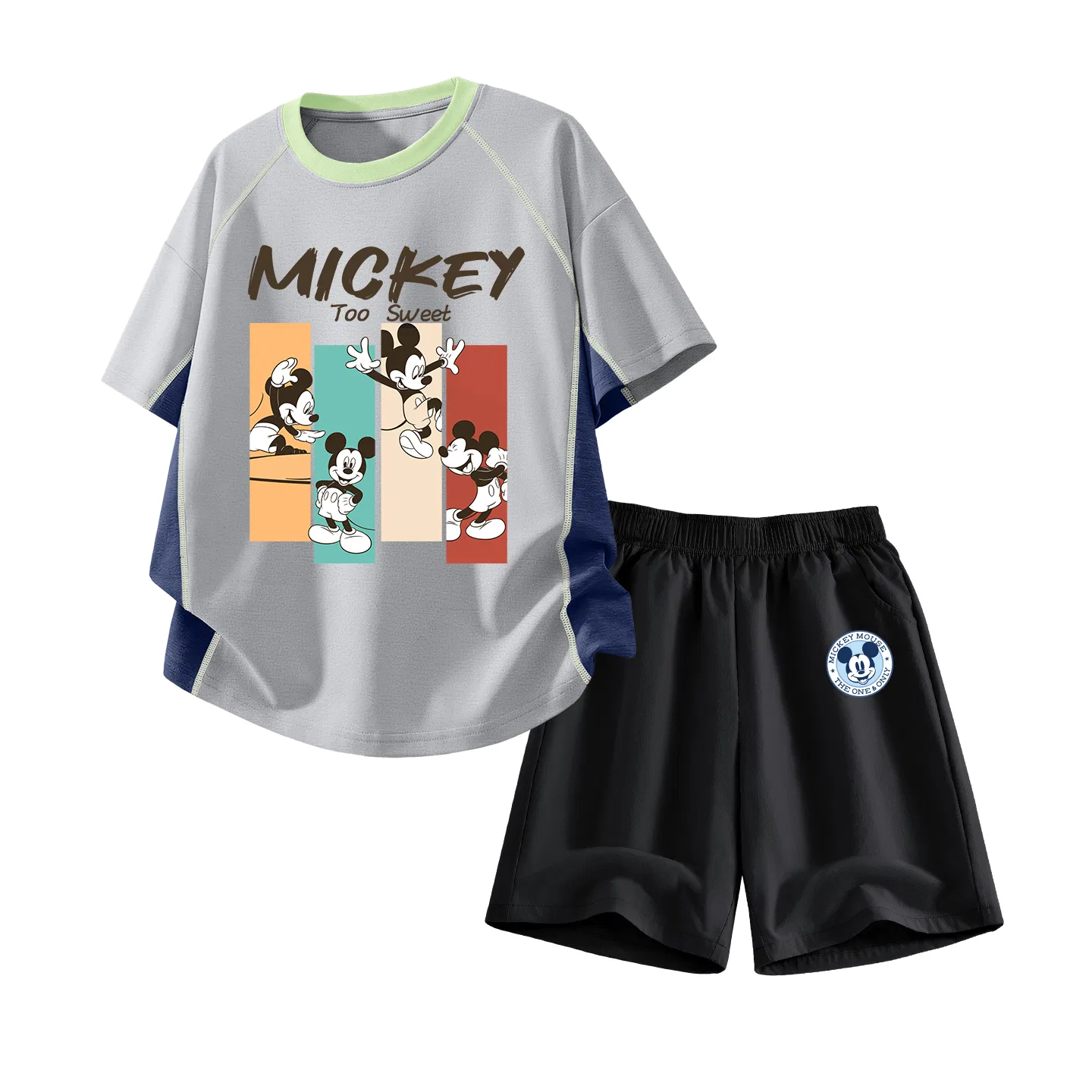 Детский спортивный костюм Disney с круглым логотипом Mickey Mouse, серый