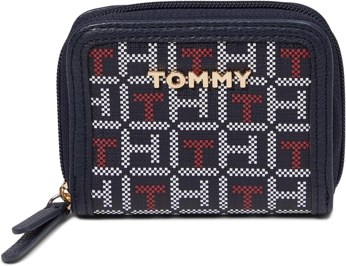 

Кошелек Tommy Hilfiger Jocelyn II Small Zip Around Wallet, цвет Navy/Red/Arhite