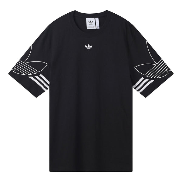 

Футболка originals outline tee round neck short sleeve black Adidas, черный