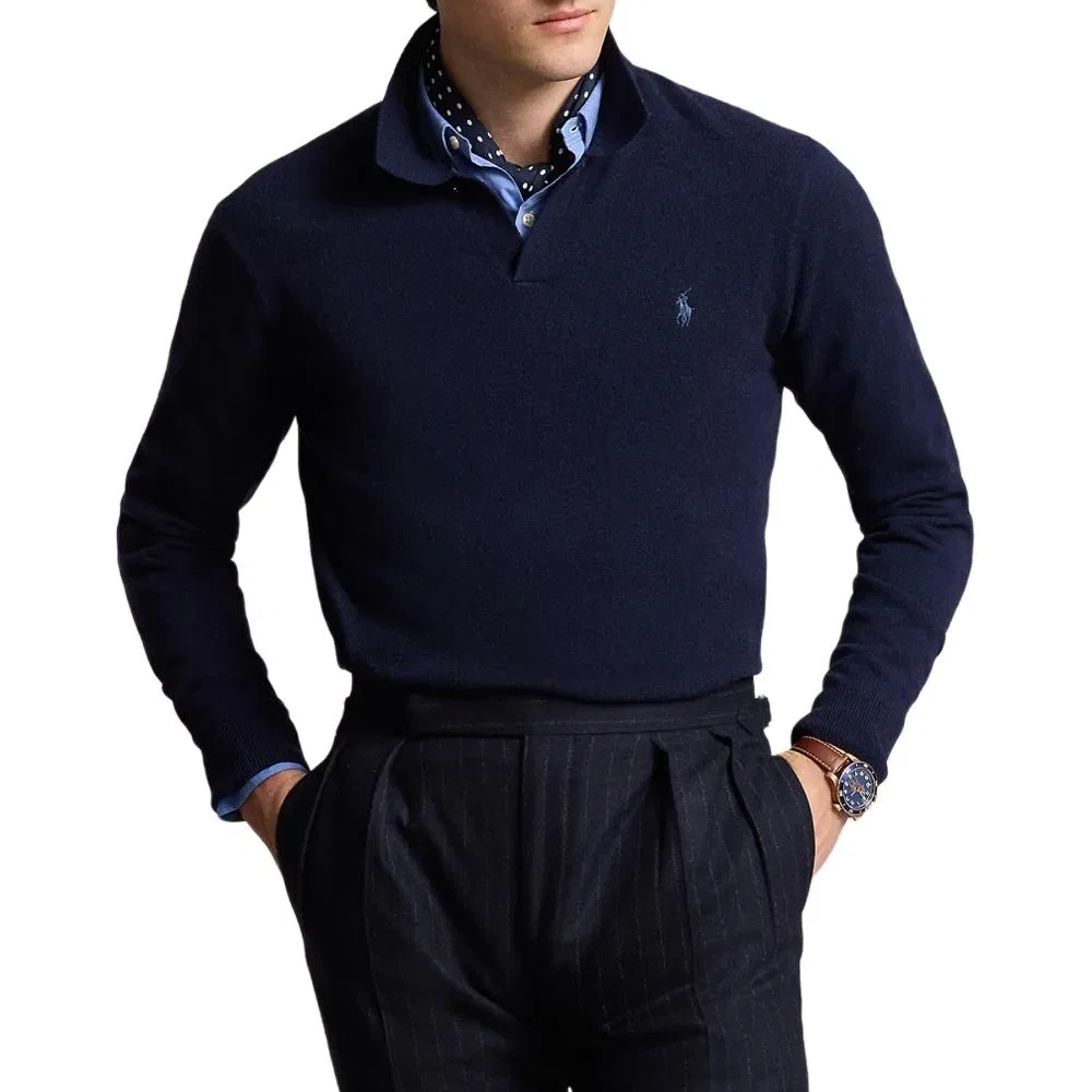 Мужской свитер с круглым вырезом Polo Ralph Lauren, Hunter Dark Blue — фото 4