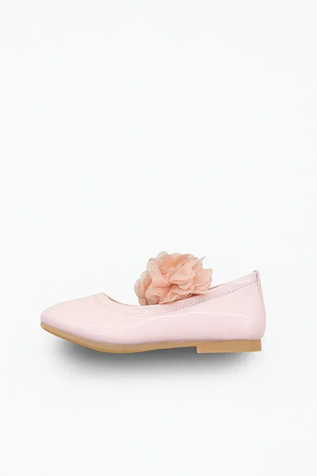 Детские балетки для девочек с блестящей лакированной кожи Eren Premium, Pink — фото 3