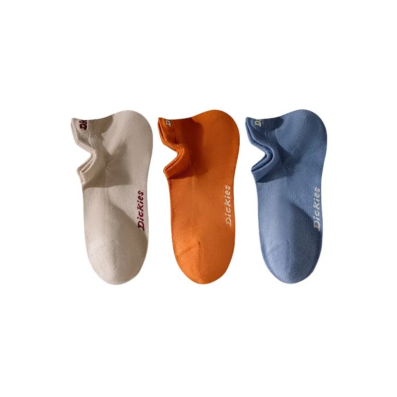 Детские носки-невидимки, комплект из 3 пар, Light Khaki/Orange/Blue, Dickies