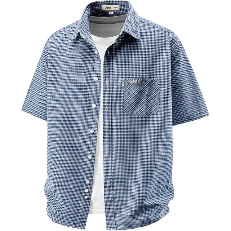 Детская рубашка с воротником, модель Other, Jeep, Navy Plaid