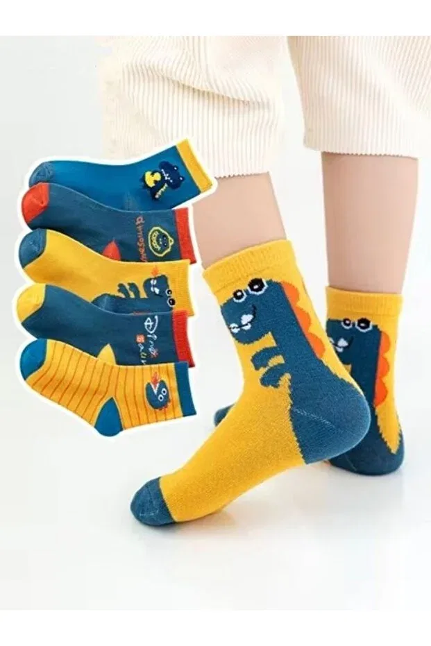 Детские носки с принтом Giant Dinosaur Patterned Hobins Sportswear & Company, Multicolor