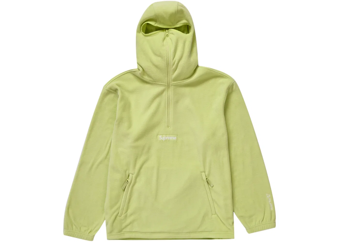 Мужской пуловер с принтом Supreme Polartec Facemask Half Zip, Lime