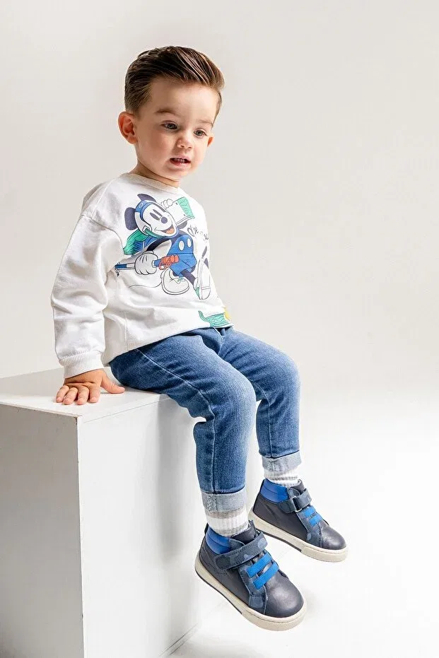 Детские ботинки для девочек с водоотталкивающей пропиткой Mnpc, Navy Blue — фото 2