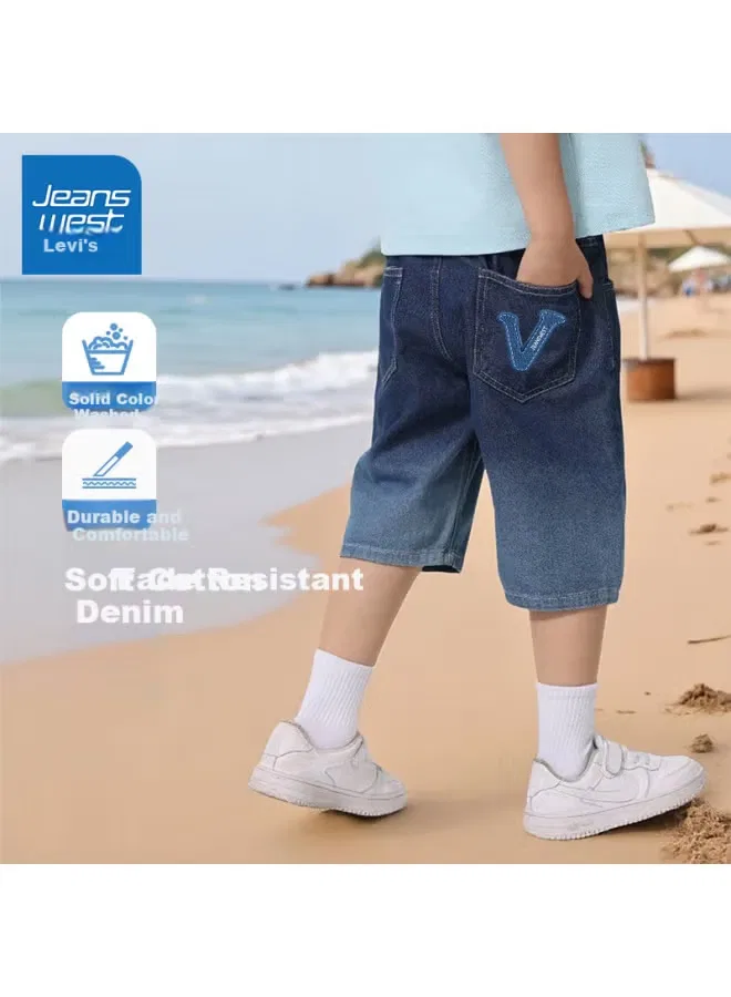 Шорты джинсовые с градиентом для мальчиков Jeanswest, красный