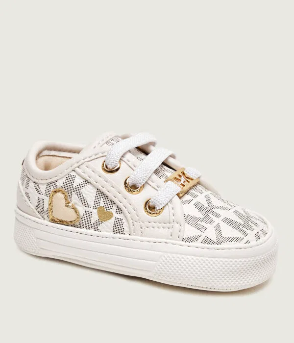 Детские туфли для первых шагов BABY BRITTANIA HEARTS Michael Kors Kids, Écru