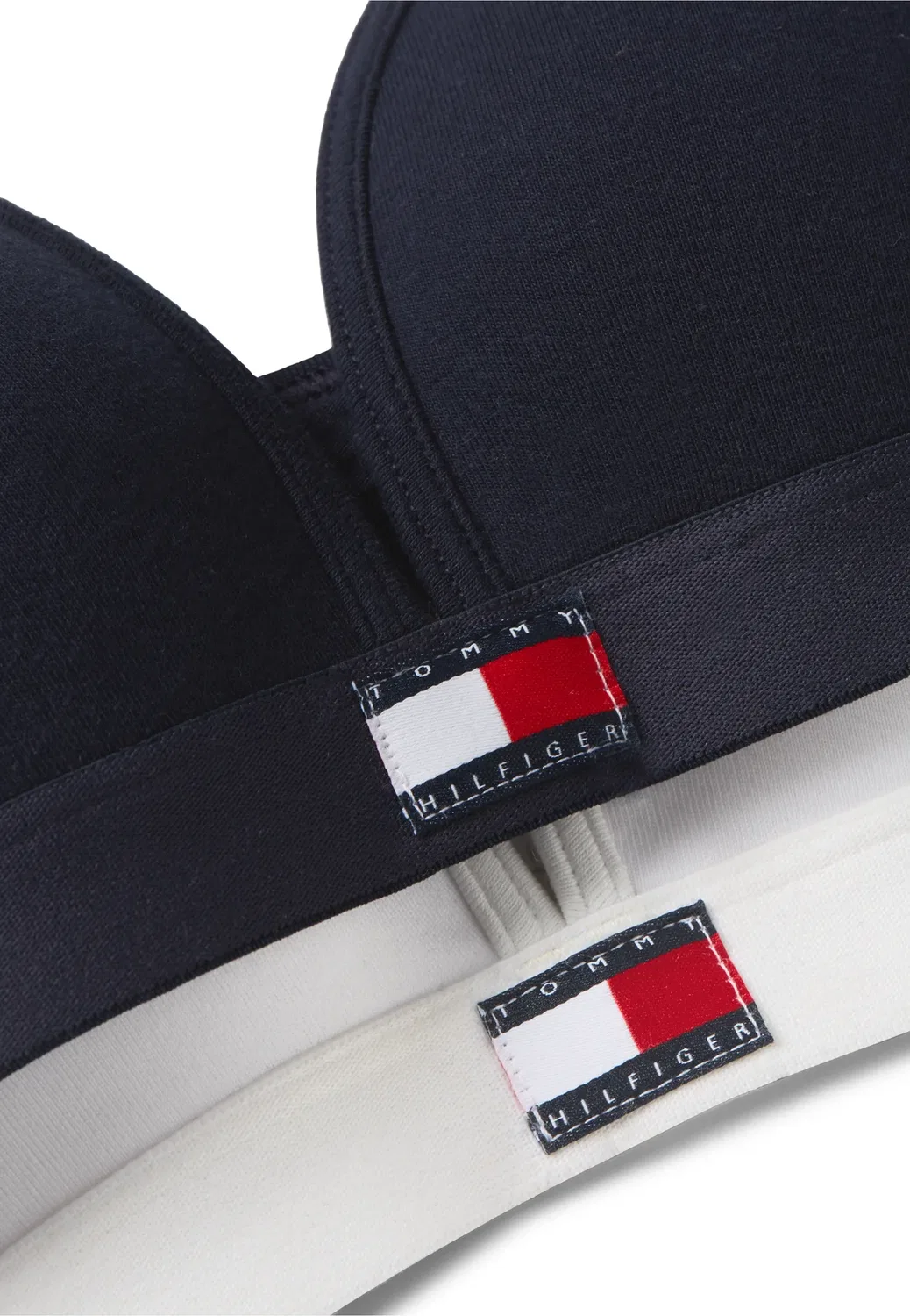 2 упаковки - треугольный бюстгальтер Tommy Hilfiger, Navy Blue/White — фото 3