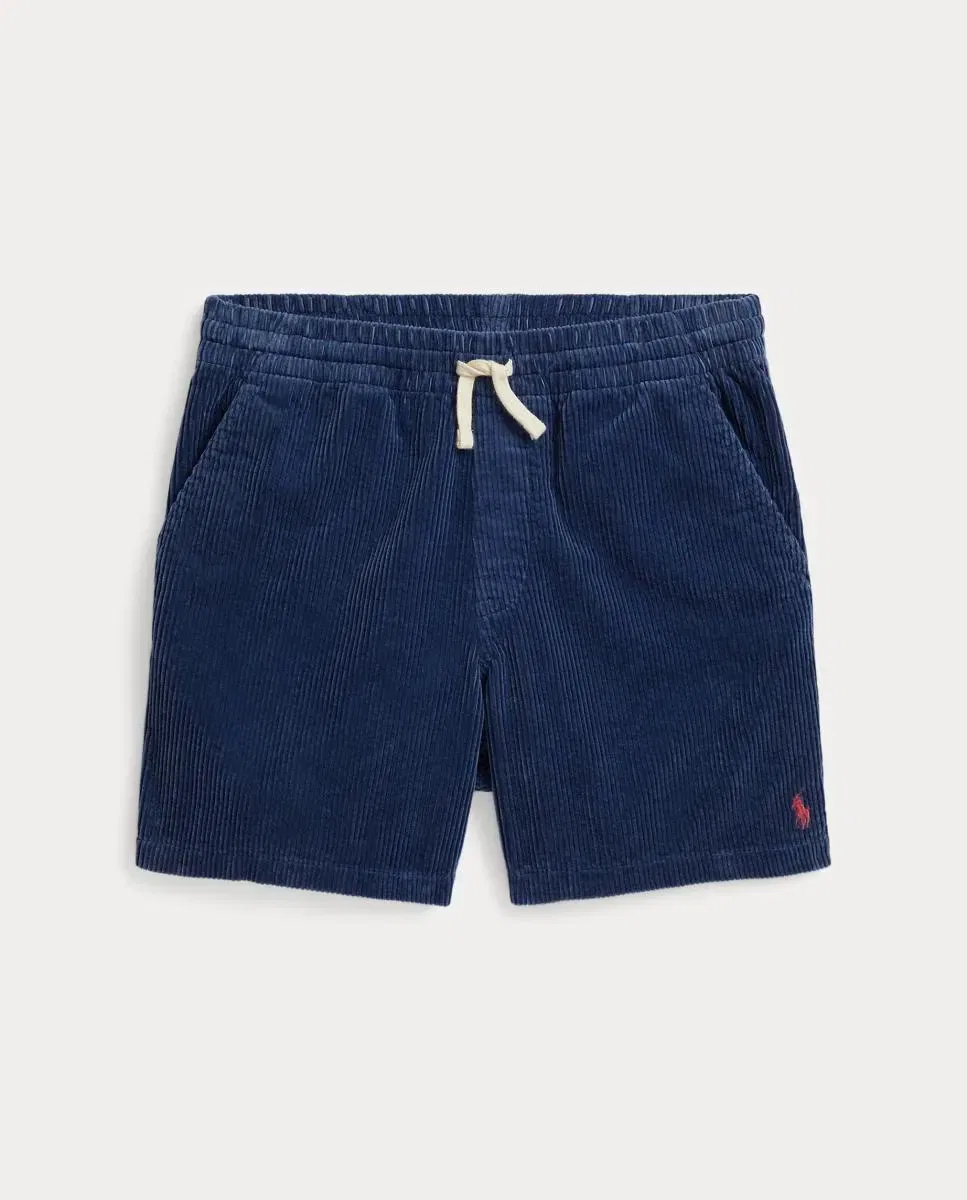 Детские шорты для мальчиков из вельвета с вышитым пони Polo Ralph Lauren, Azul Índigo — фото 4