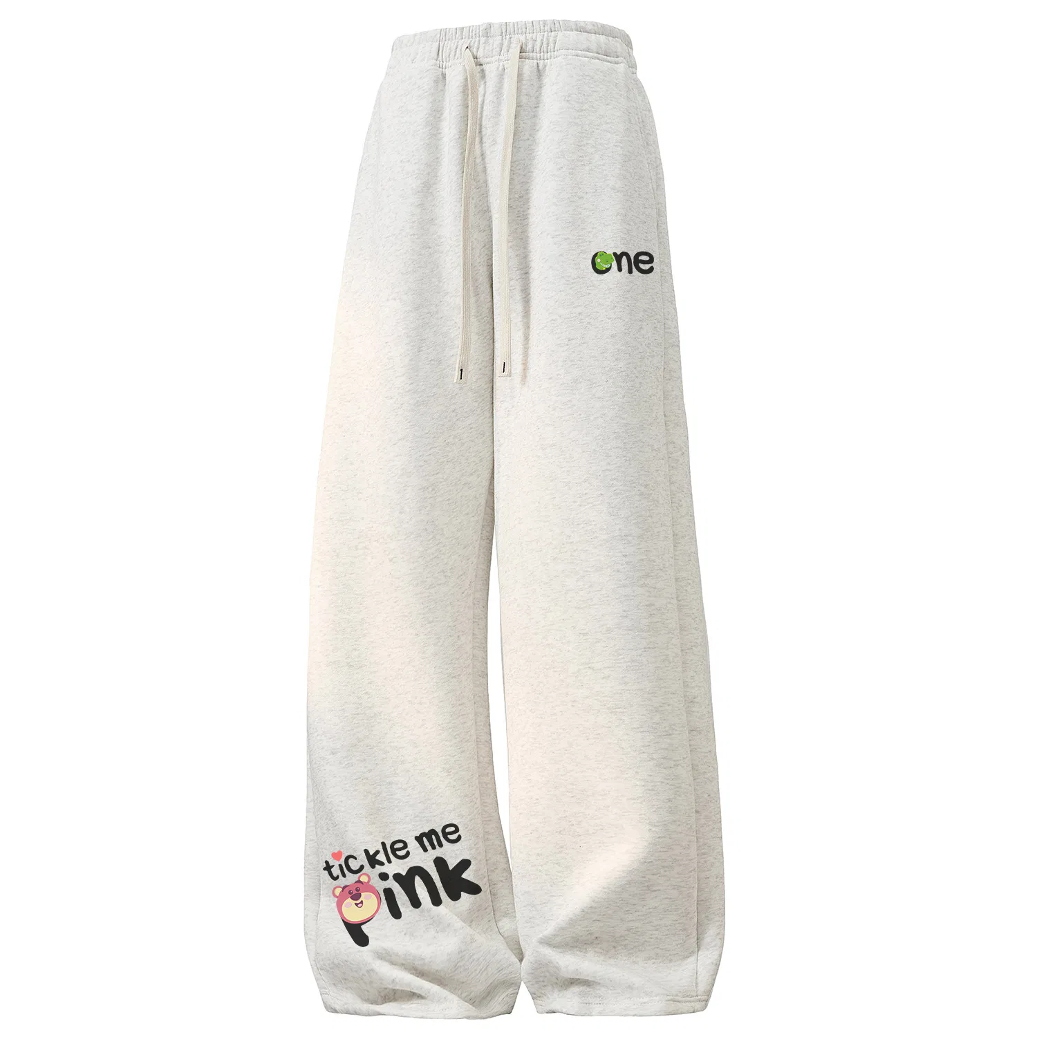 Детские спортивные штаны из футера с принтом Unisex Thin Straight Fit Pants Disney, Apricot — фото 4