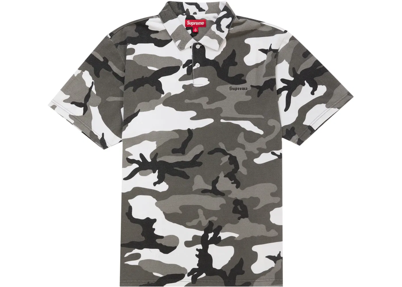 Мужское поло с камуфляжным принтом Supreme Polo, Snow Camo