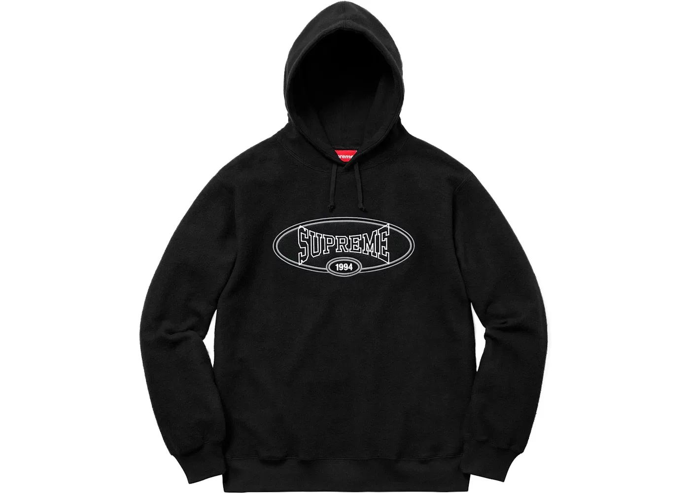 Мужской худи с капюшоном из флиса Supreme SS18, Black