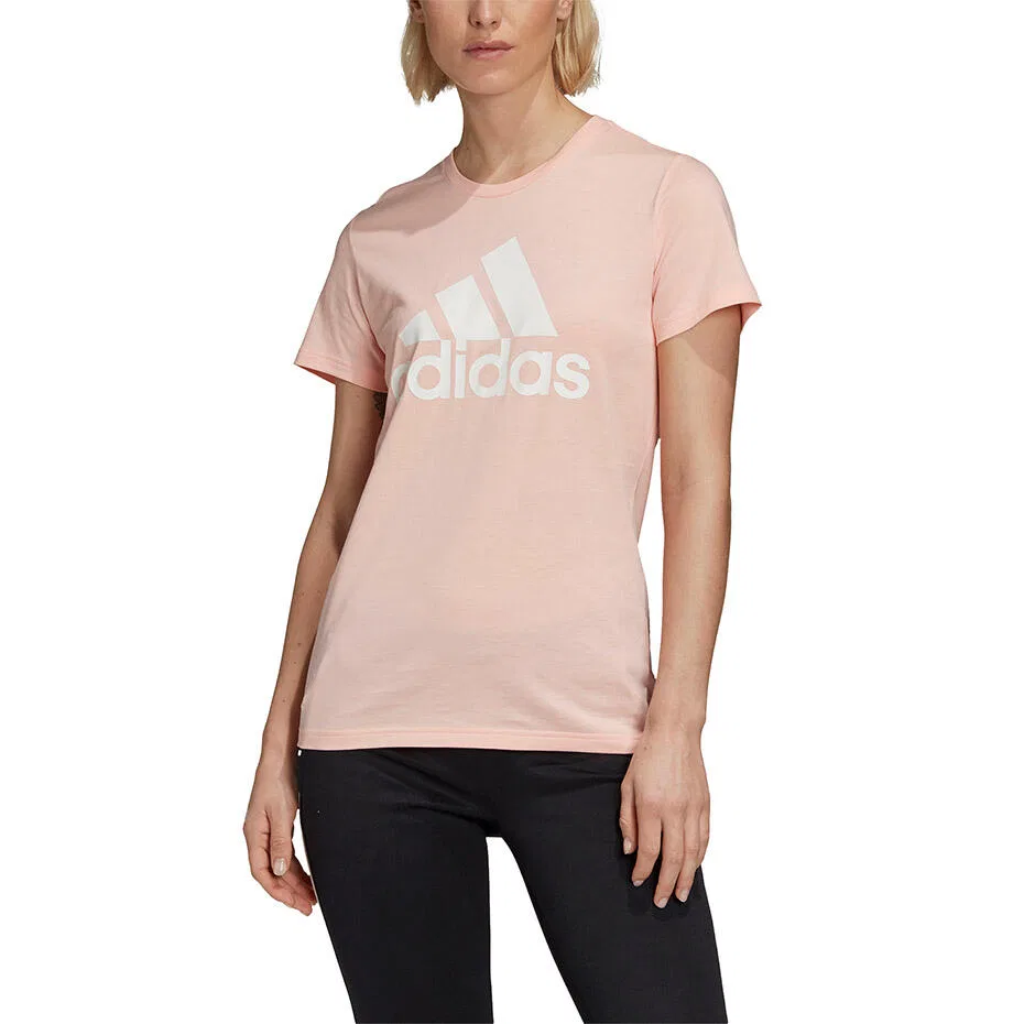 Женская хлопковая футболка adidas W BOS CO Tee, Pfirsich — фото 4