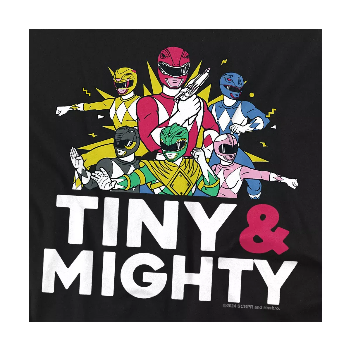 Детское боди с коротким рукавом Power Rangers Tiny And Mighty Infant Bodysuit Power Rangers, Black — фото 2