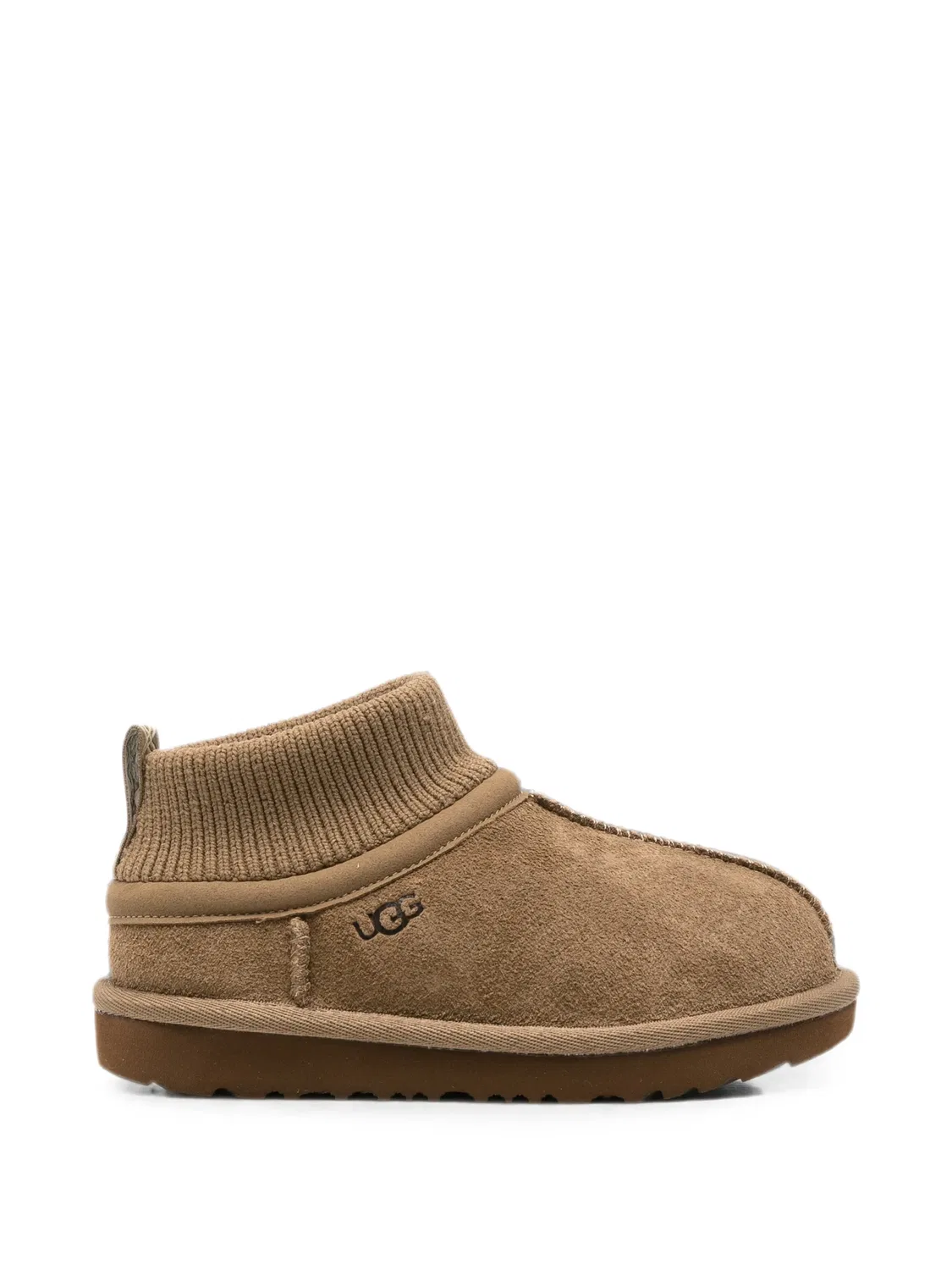 Ботинки с трикотажной отделкой Ugg Kids, коричневый