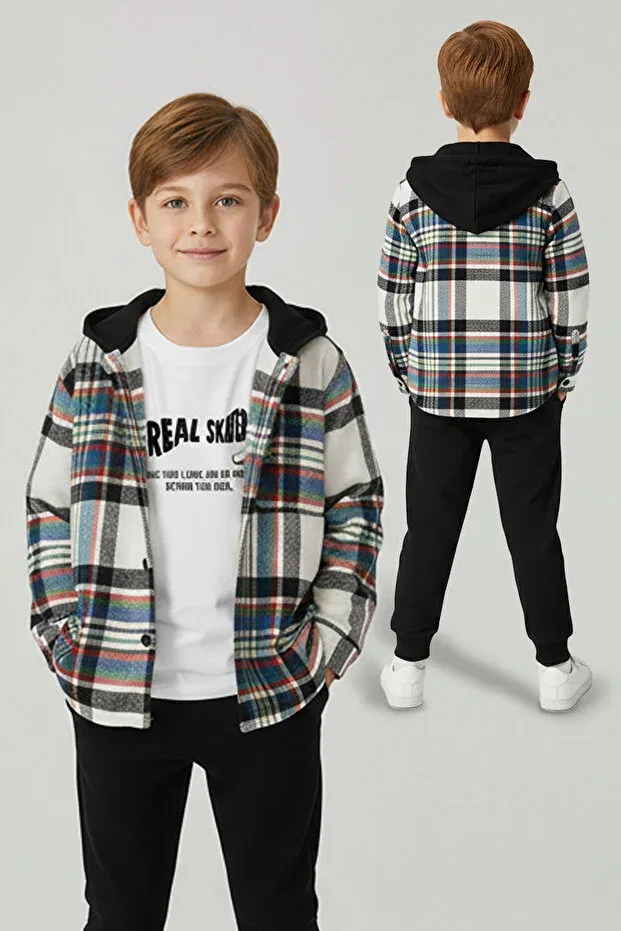 Детский комплект для мальчиков с принтом Lumberjack Shirt Dmb Boys & Girls, Black