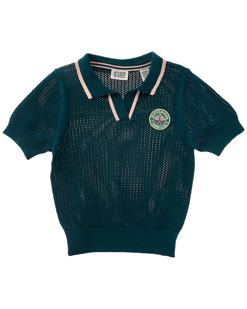 

Свитер-поло Scotch & Soda Tennis Group, зеленый