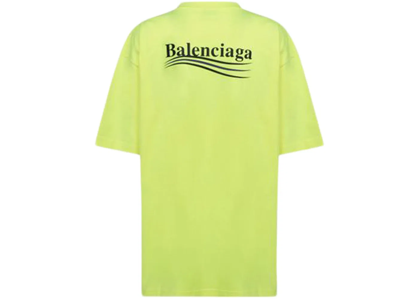 Мужская футболка с принтом Political Campaign Balenciaga, Fluo Yellow — фото 2