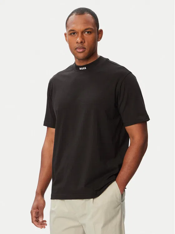 Футболка relaxed fit Tee Collar Boss, черный