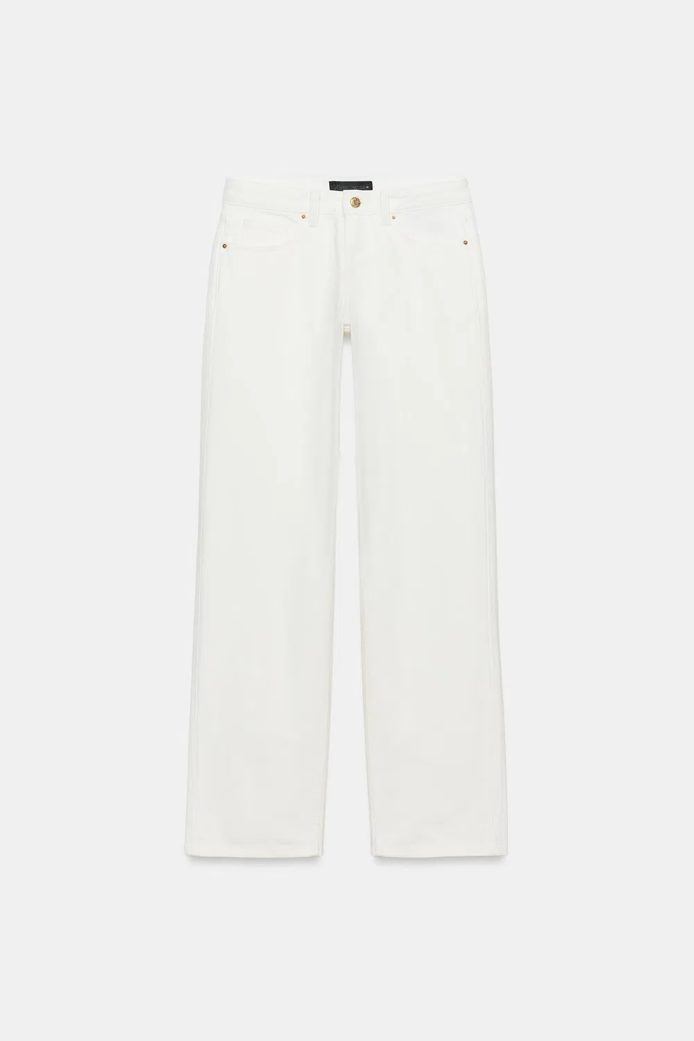 Джинсы Z1975 с низкой посадкой, стандартного кроя. ZARA, White — фото 3