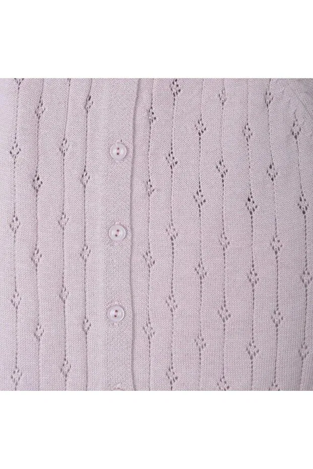 Детский вязаное ажурное кардиган для девочек Minora, Lilac — фото 4