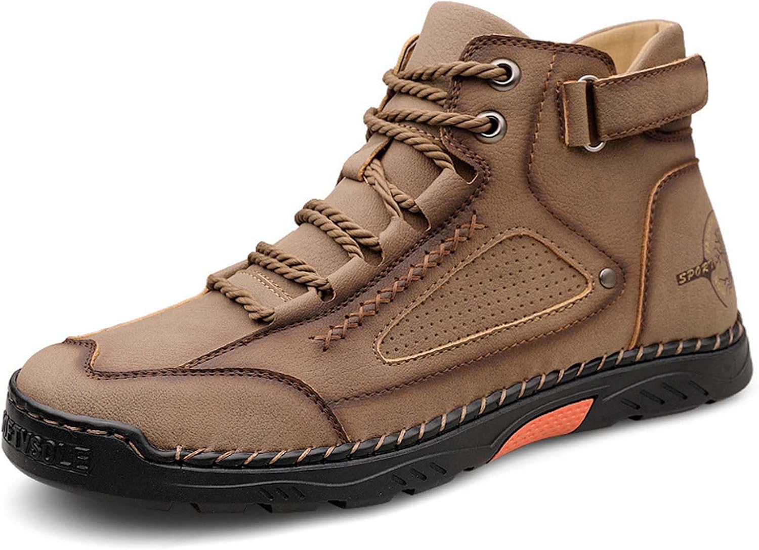 

Мужские повседневные кроссовки для прогулок Удобные с толстой подошвой Легкий дышащий верх Для ежедневной носки Generic, хаки