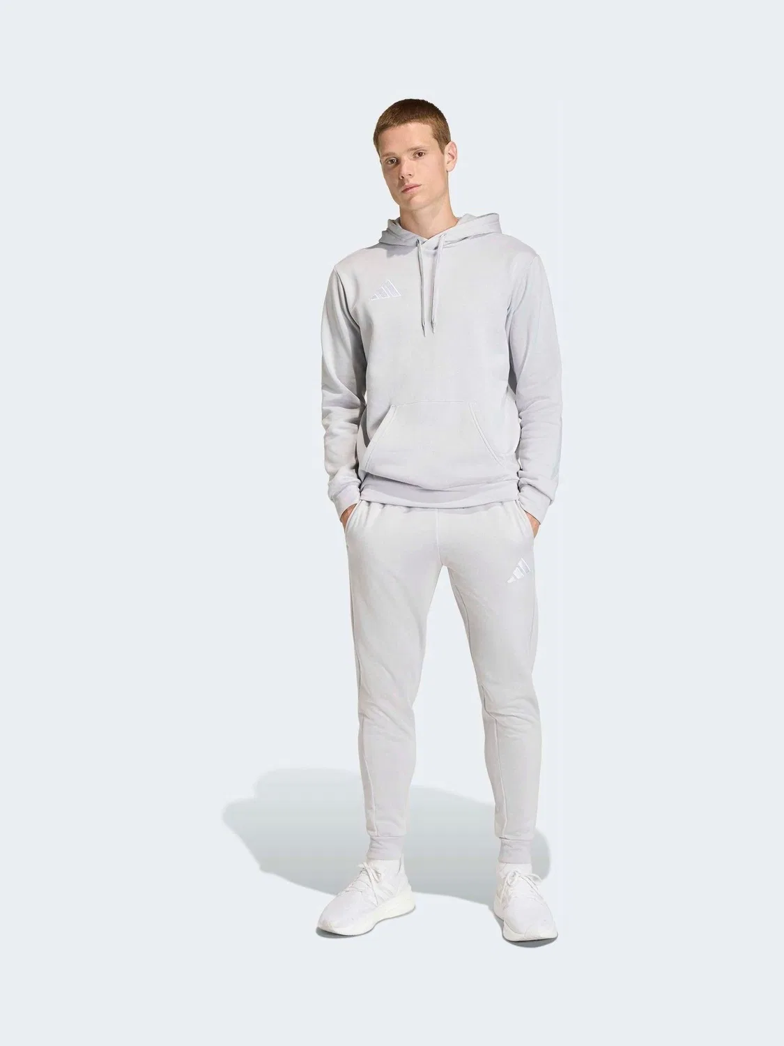 Худи флисовое Entrada 26 adidas, серый — фото 3