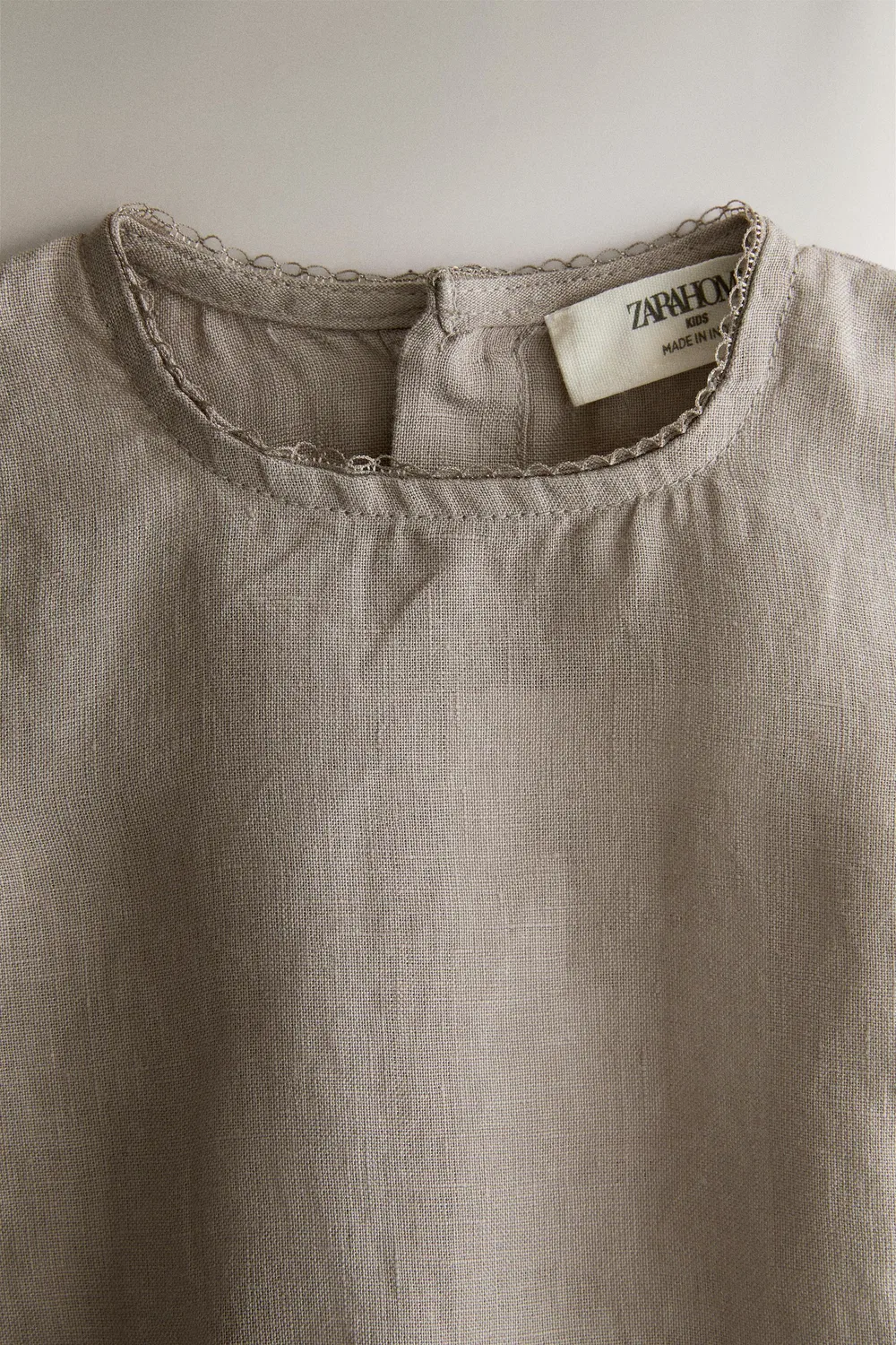Детский боди из льна ZARA, Grey — фото 2